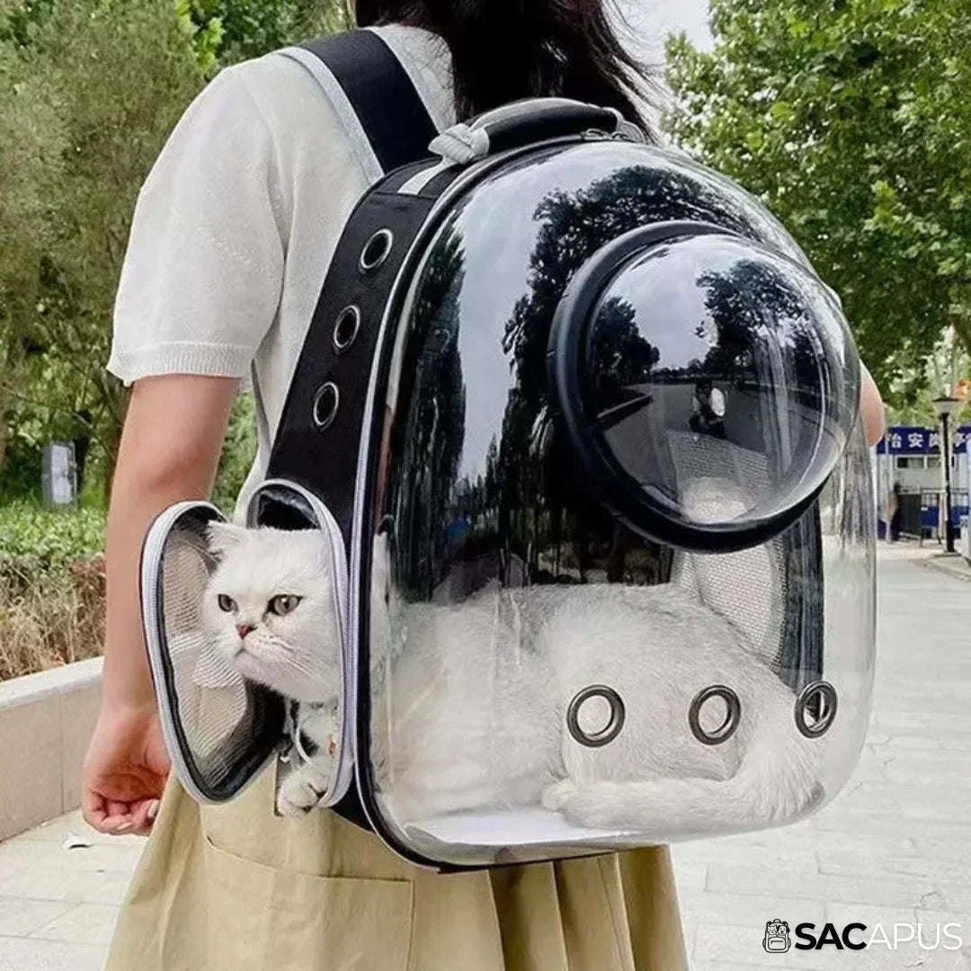 Sac à dos transparent pour animaux - Voyagez avec style et confort